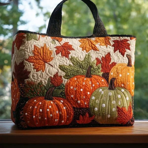 Design Embroidered Shamrock Quilted Tote Bag Green - 21