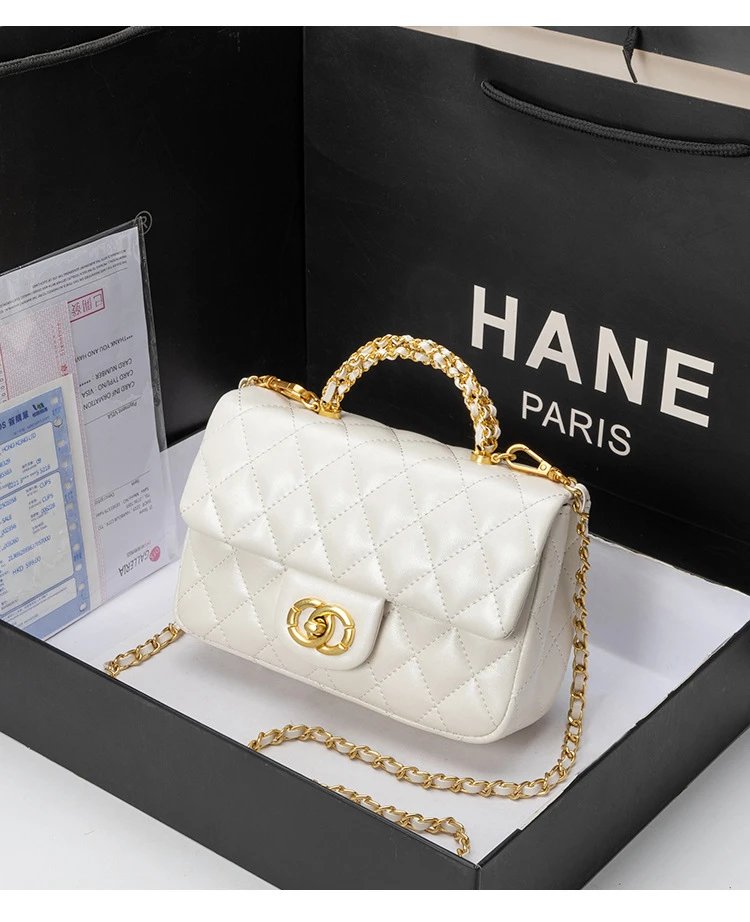 Chanel Classic Flap Bag White Quilted Leather Handbag - 5