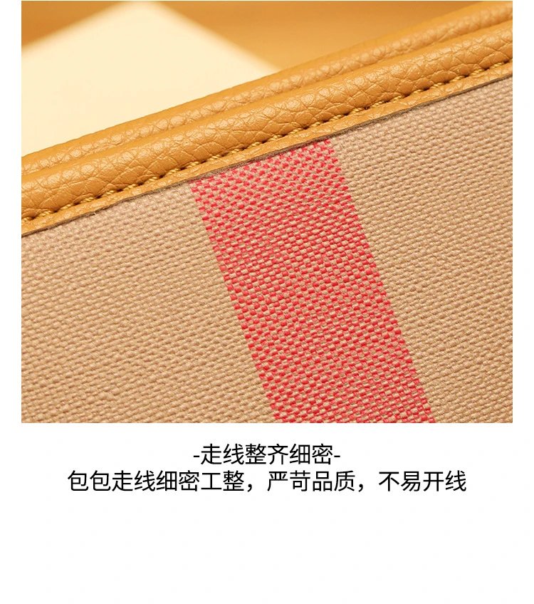 Burberry Check Tote Bag and Pouch Set Beige Multicolor Handbags - 20