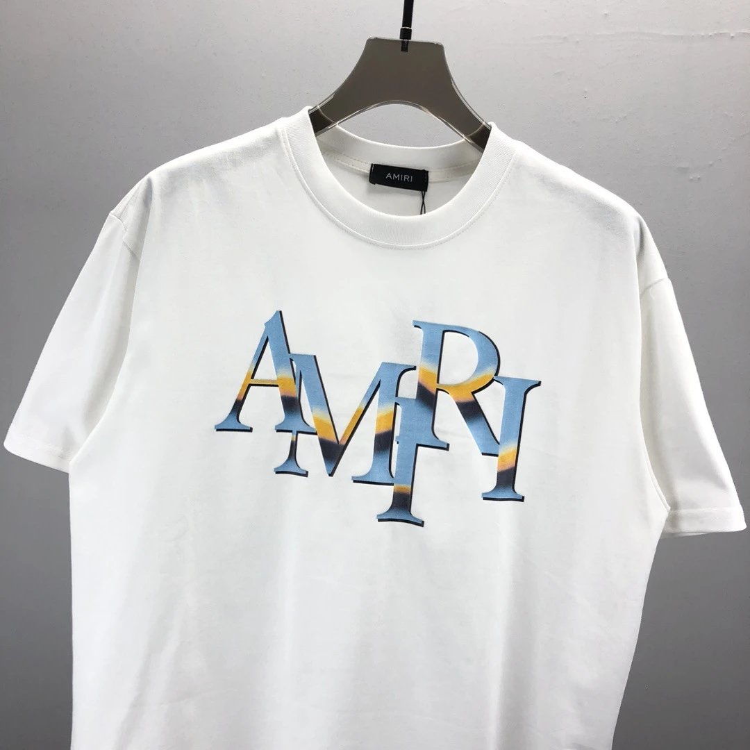 Amiri AMIRI Gradient Logo Black T-Shirt - 4