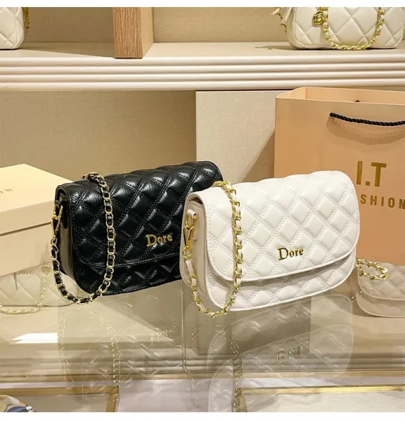 Dior Diorama Quilted Black Leather Belt Bag with Chain Strap - 7