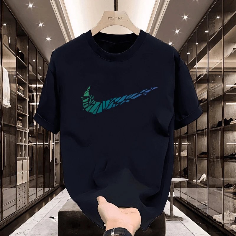 Design YZEE.MC Swoosh Graphic Print White T-Shirt T-Shirts - 6