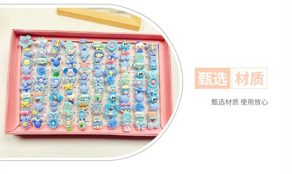 Design Fashion Rings Bunny Character Resin Rings Multicolor Jewelry - 5