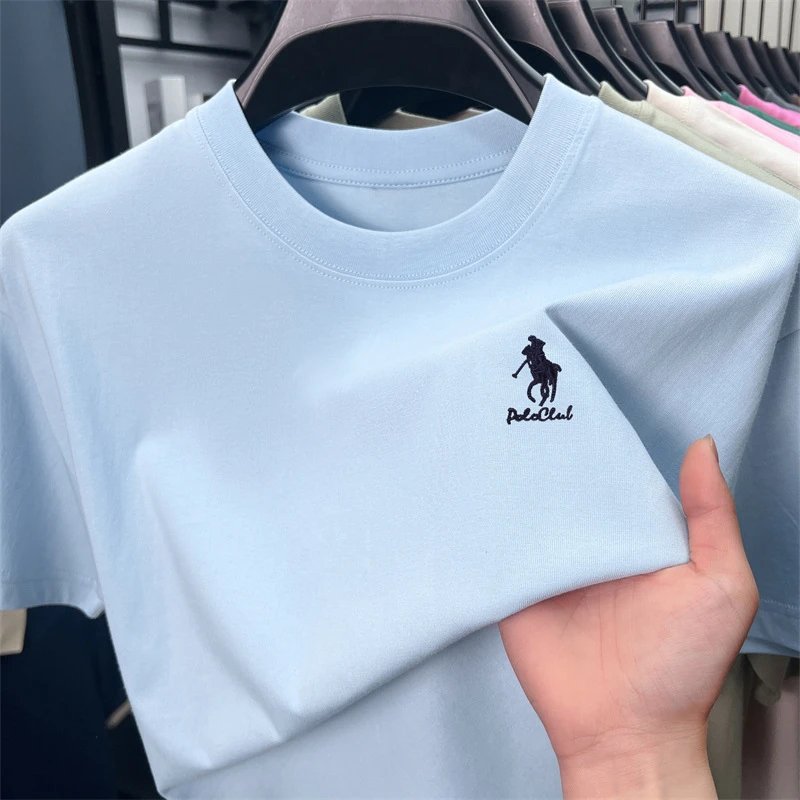 Polo Ralph Lauren Classic Logo Embroidered Light Blue T-Shirt