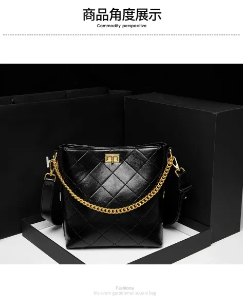 Chanel Quilted Chain Shoulder Bag Black - 14