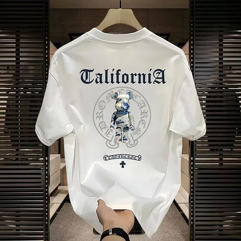 Design CaliforniA Bear Logo White T-Shirt - 3