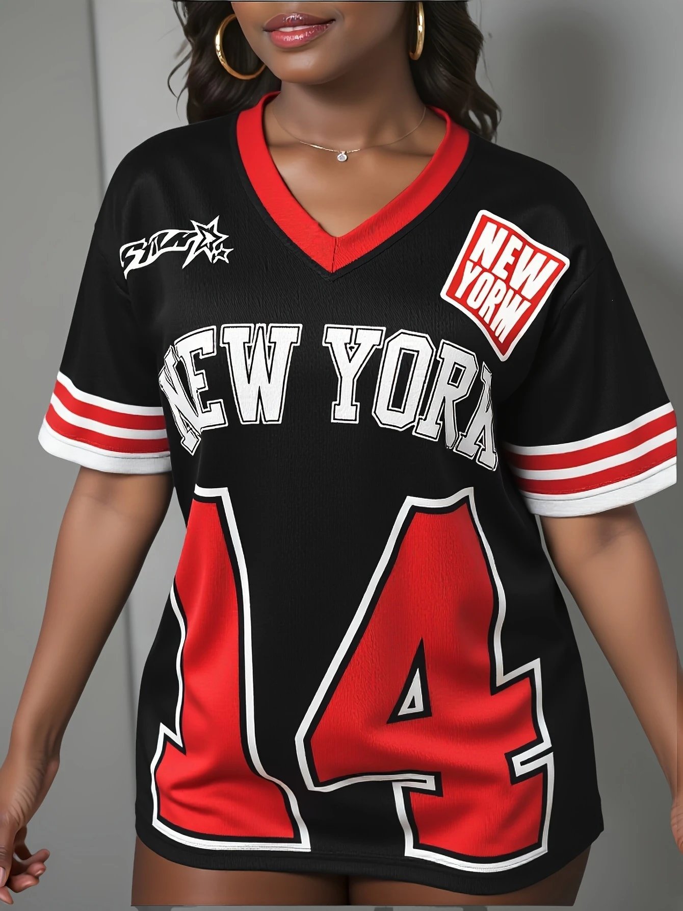 Design Chicago 88 Jersey Black Red White T-Shirt T-Shirts - 4