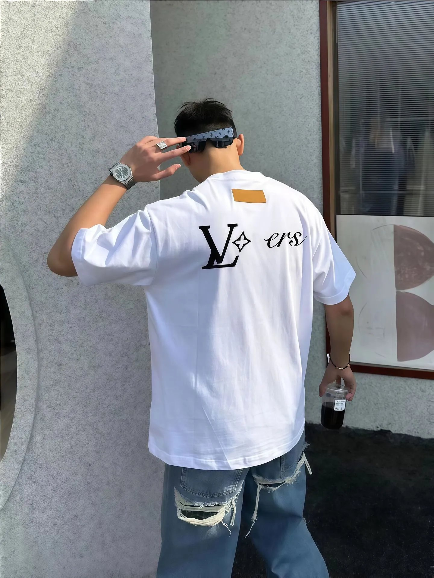 Louis Vuitton LV Star Logo T-Shirt Black - 7