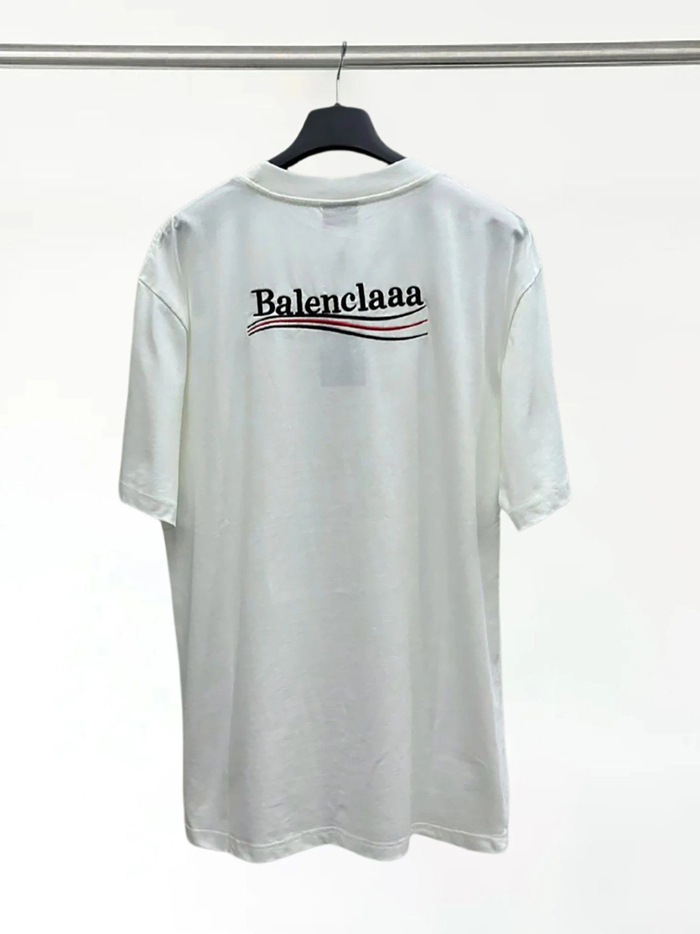 Balenciaga Logo Print Off-White T-Shirt - 8