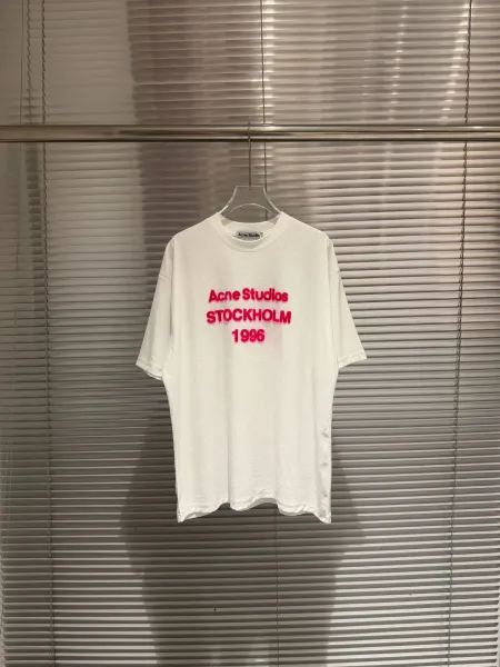 Acne Studios Heart Logo Oversized T-Shirt Pink - 15