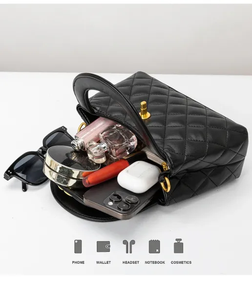 Chanel Mini Flap Bag Black Quilted Leather Handbag - 9