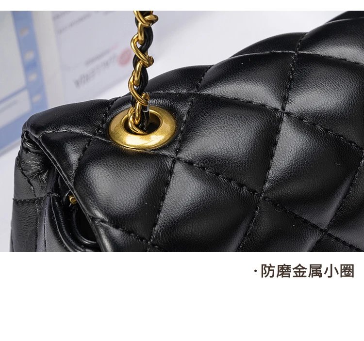 Chanel Mini Flap Bag Black Quilted Leather Chain Shoulder Bag - 28