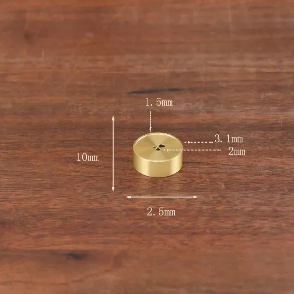 Design Brass Cylinder Stud Earring Component Gold Accessories Jewelry - 1