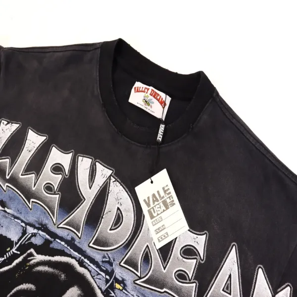Design Valley Dreams Rottweiler Graphic Washed Black T-Shirt T-Shirts - 8