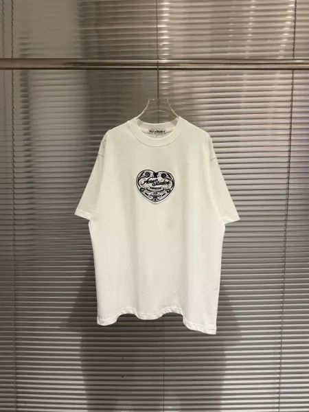 Acne Studios Heart Logo Oversized T-Shirt Pink - 45