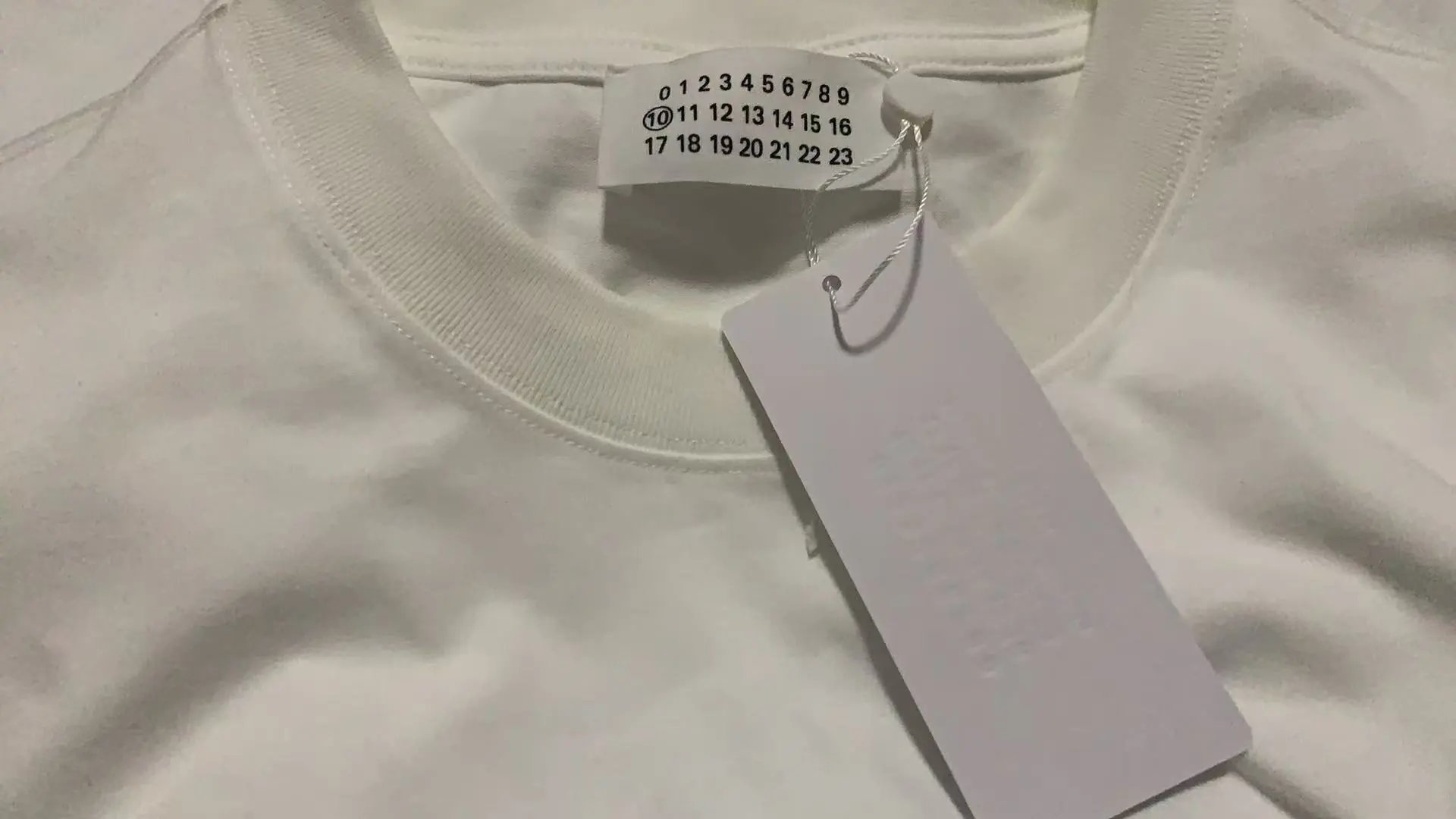 Maison Margiela Logo Embroidered T-Shirt White and Black - 8