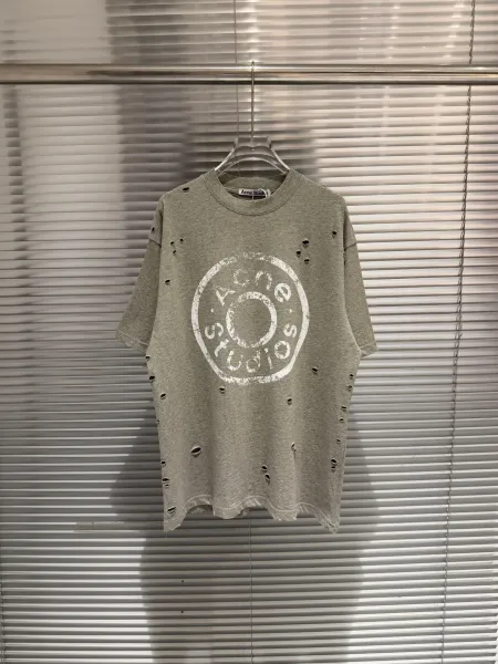 Acne Studios Heart Logo Oversized T-Shirt Pink - 49