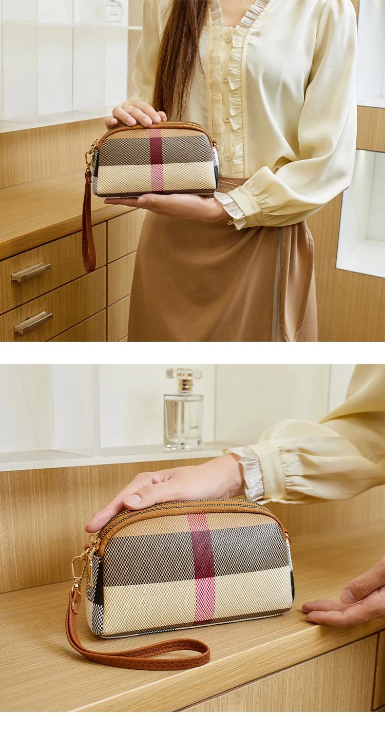 Burberry Check Wristlet Clutch Beige Multicolor Clutches - 12