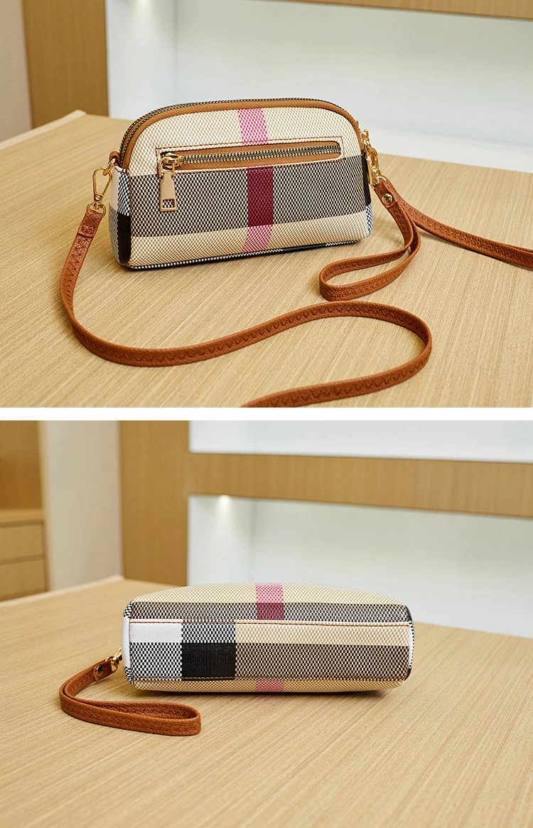 Burberry Check Wristlet Clutch Beige Multicolor Clutches - 20