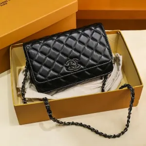 Chanel Classic Flap Mini Black Quilted Leather Chain Crossbody Bag