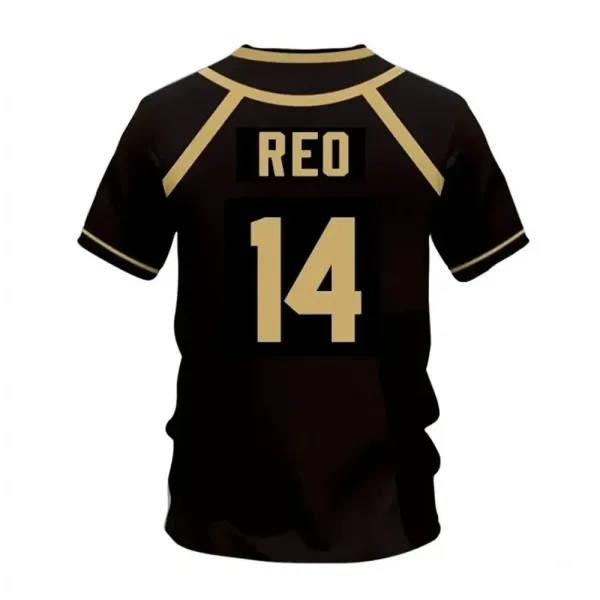 Design Black and Gold Panelled T-Shirt - 8