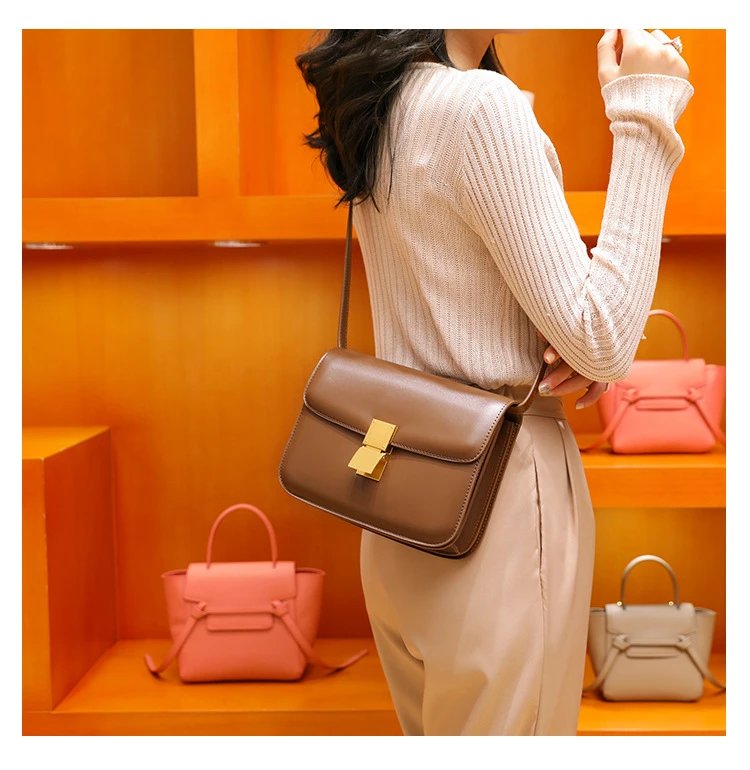 Celine Triomphe Mini Brown Leather Crossbody Bag - 15