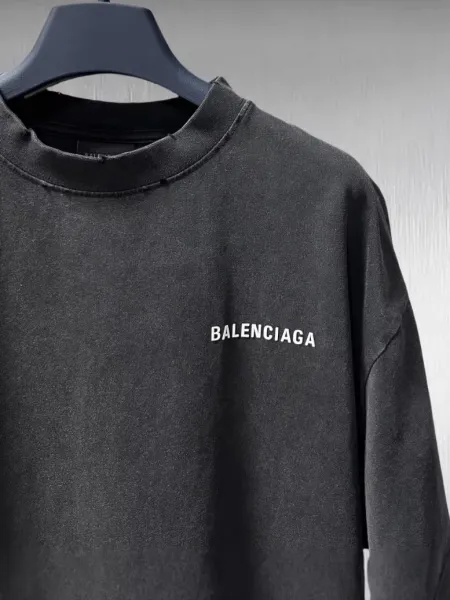 Balenciaga Logo T-Shirt Dark Gray T-Shirt - 9
