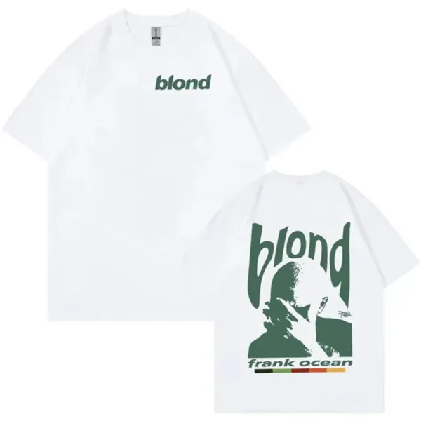 Frank Ocean Blond T-Shirt Beige Green Print - 4