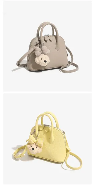 Design Dome Mini Handbag Orange with Poodle Charm - 20