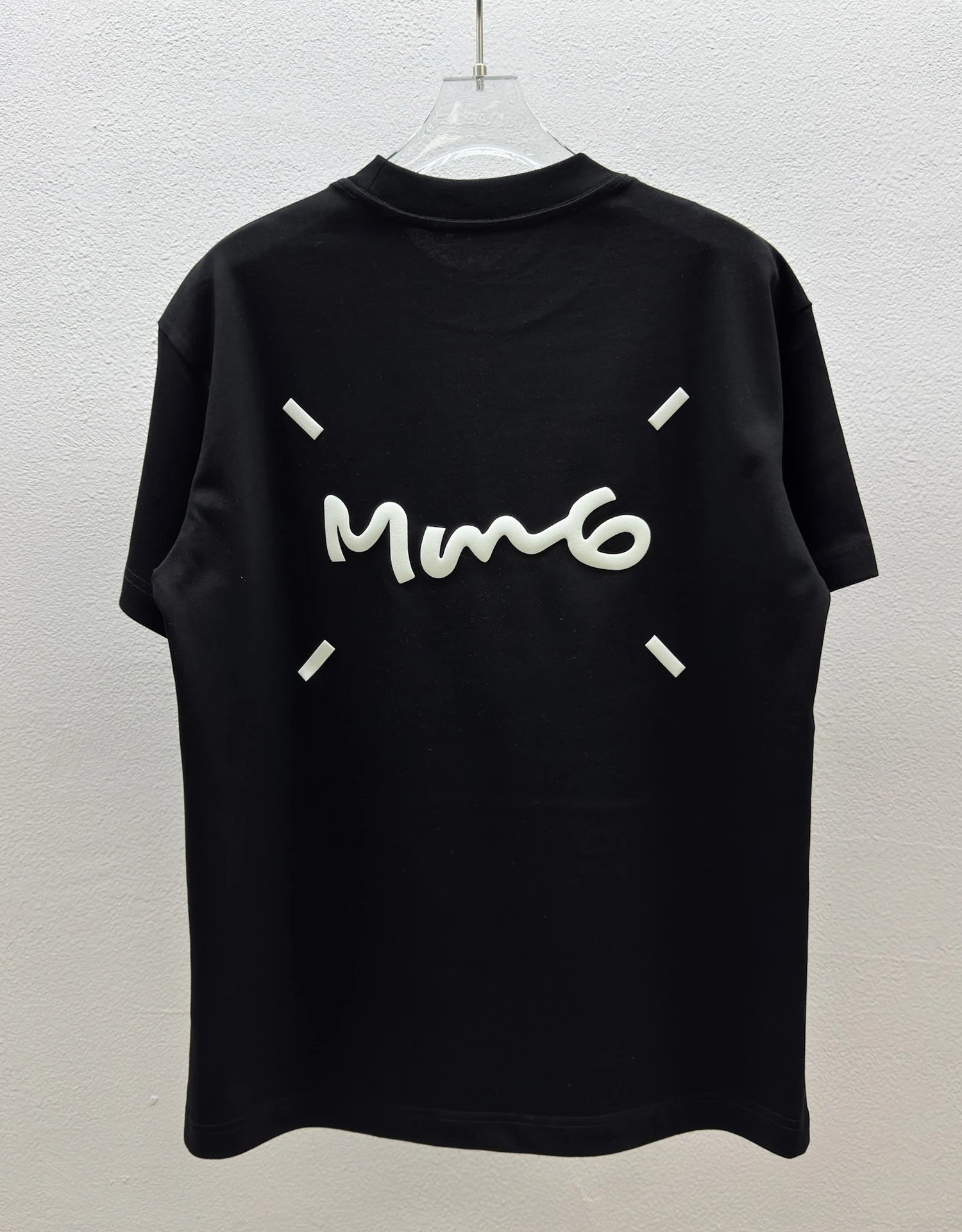 Maison Margiela Logo Embroidered T-Shirt White and Black - 24