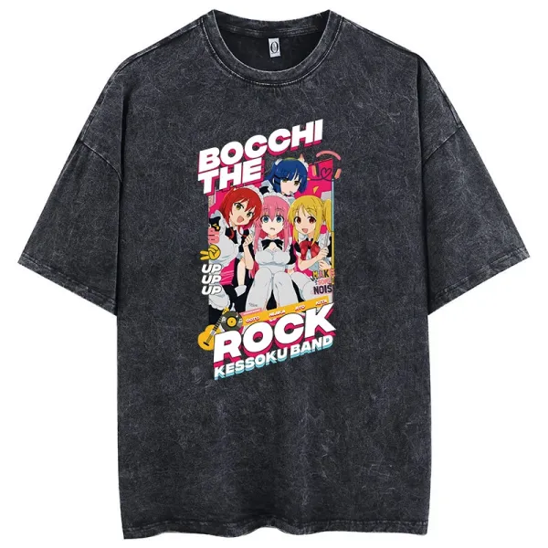 Design Bocchi the Rock Kessoku Band Graphic Oversized T-Shirt T-Shirts - 1