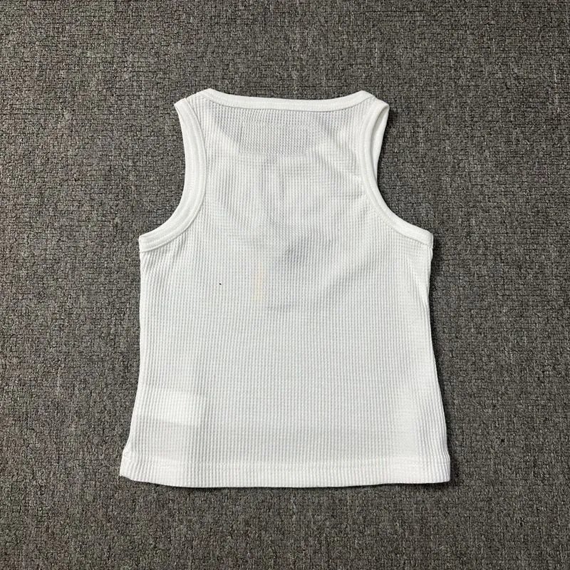 Design Overkill Five Stars Ribbed Tank Top Gray Vest Top - 5