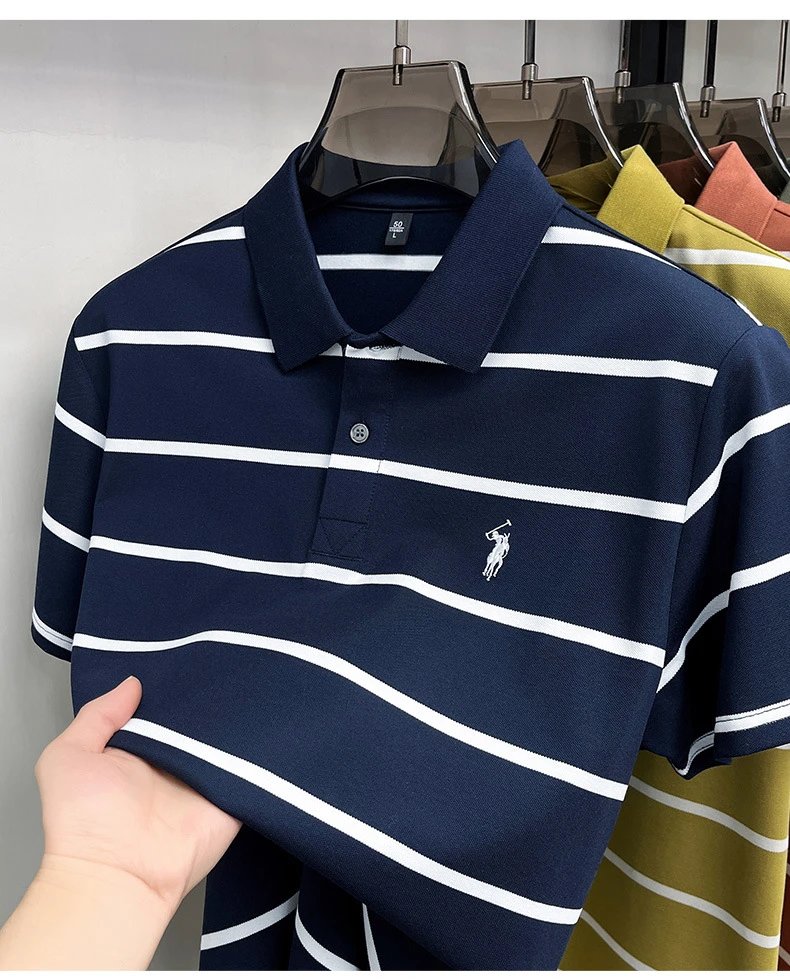 Polo Ralph Lauren Striped Polo Shirt Army Green - 13