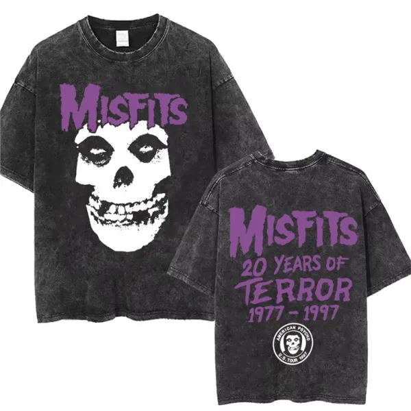 Design Misfits 20 Years of Terror Acid Wash T-Shirt T-Shirts - 1