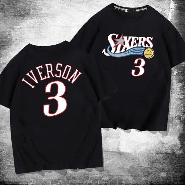 Philadelphia 76ers Allen Iverson #3 Jersey T-Shirt Red - 9