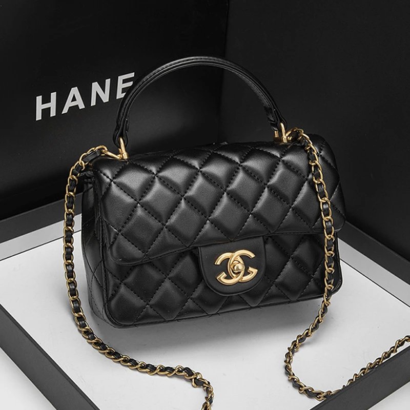Chanel Mini Flap Bag Black Quilted Leather Chain Shoulder Bag