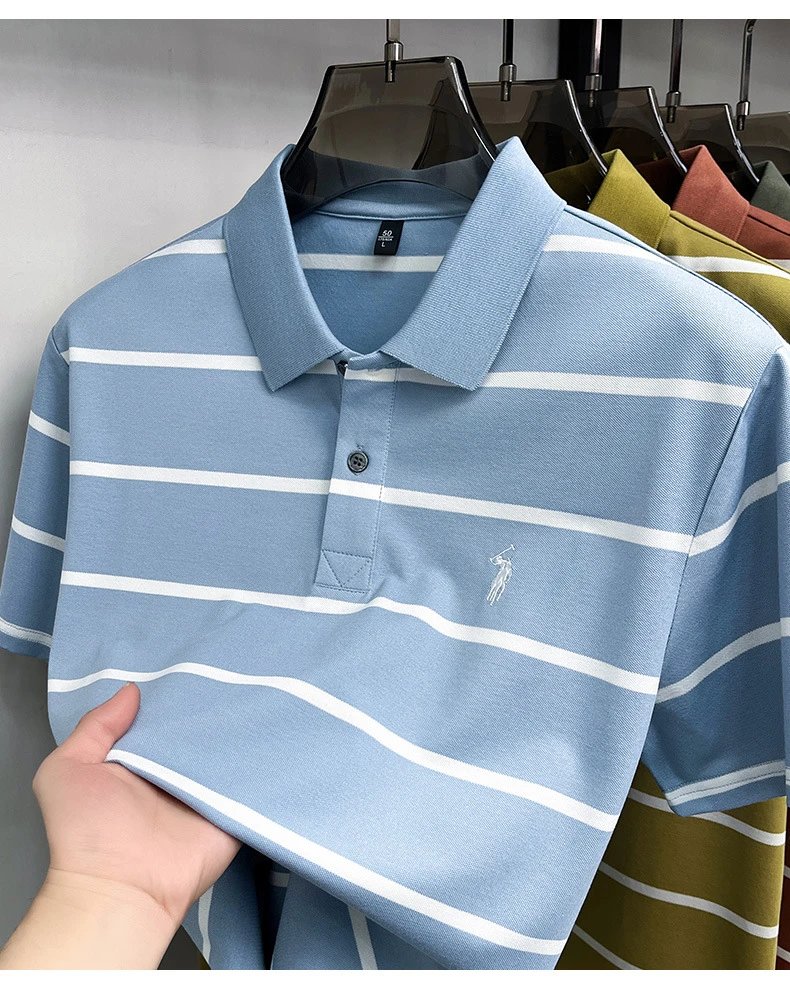 Polo Ralph Lauren Striped Polo Shirt Army Green - 17