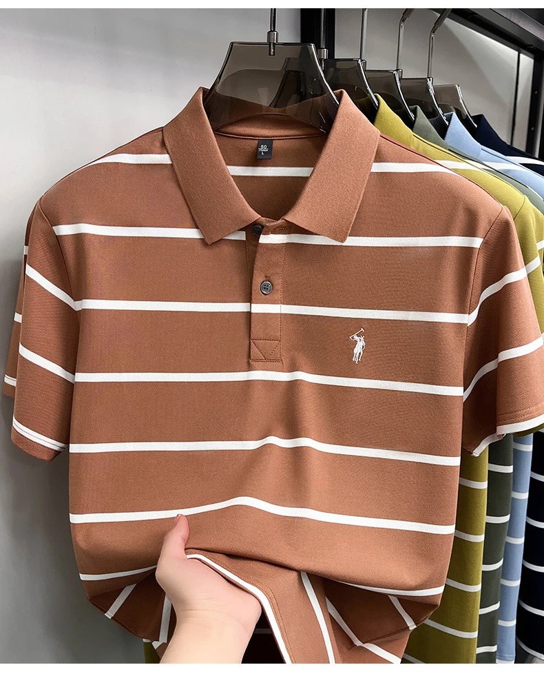 Polo Ralph Lauren Striped Polo Shirt Army Green - 24