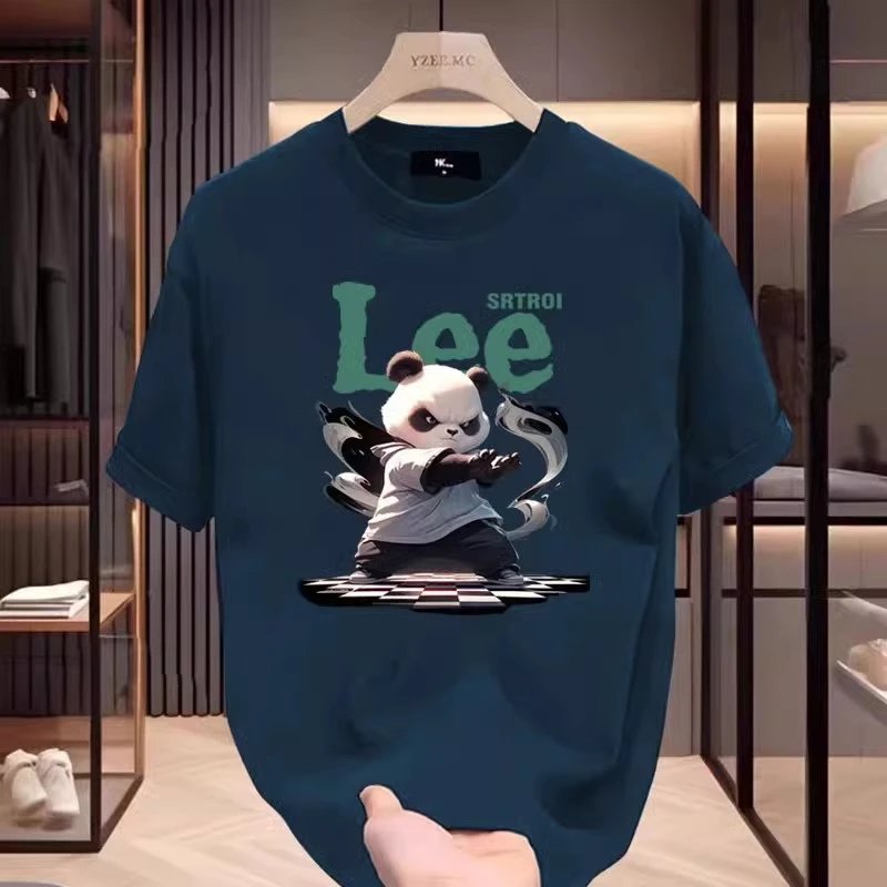 Design Lee SRTRIO Panda Graphic T-Shirt Black T-Shirts - 6