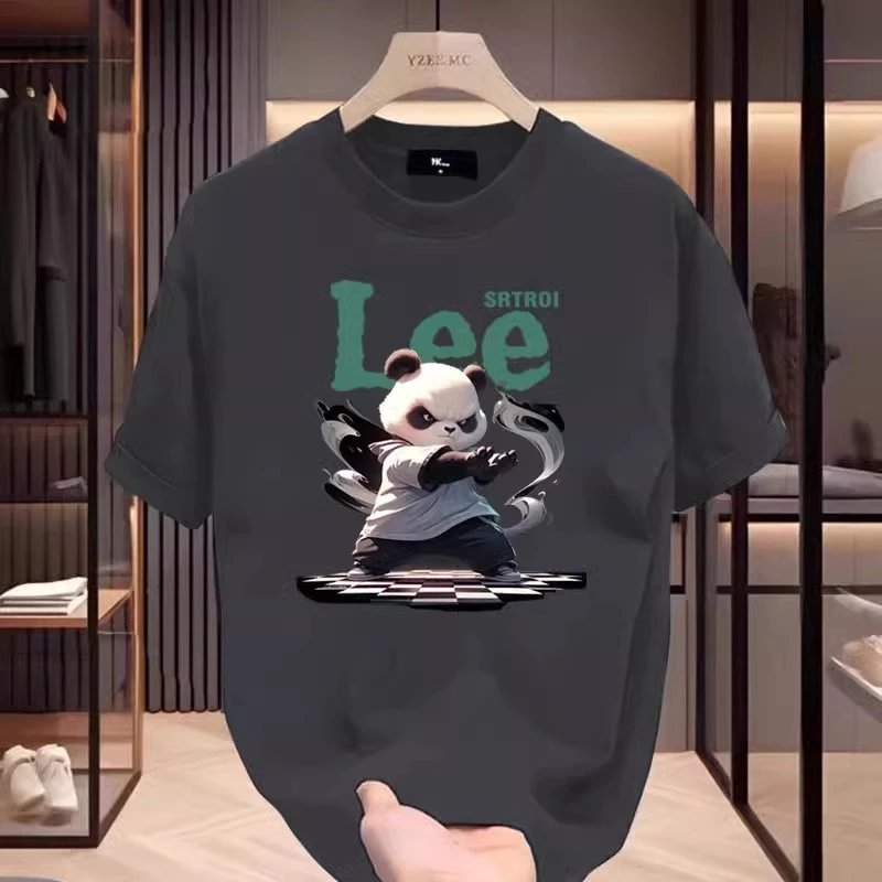 Design Lee SRTRIO Panda Graphic T-Shirt Black T-Shirts - 7