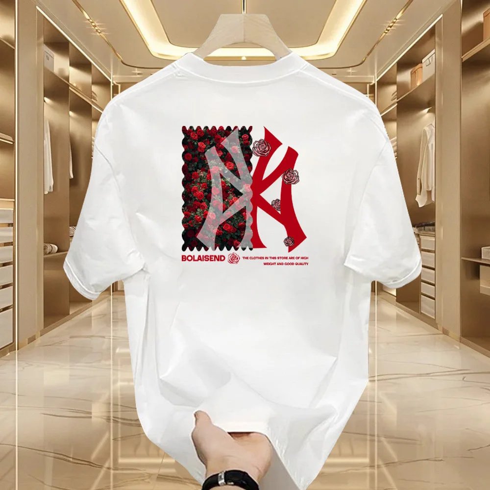 Design Bolaisend Roses NY Logo Black T-Shirt T-Shirts - 13