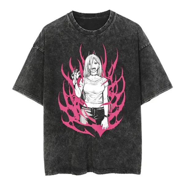 Hellstar Studios Unohara Acid Wash Black T-Shirt - 35