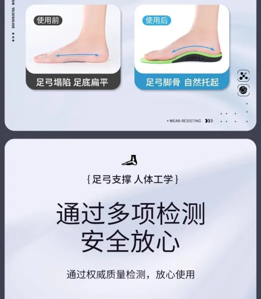 Design RECTIFIES Green Orthotic Insole with Arch Support Shoes - 5