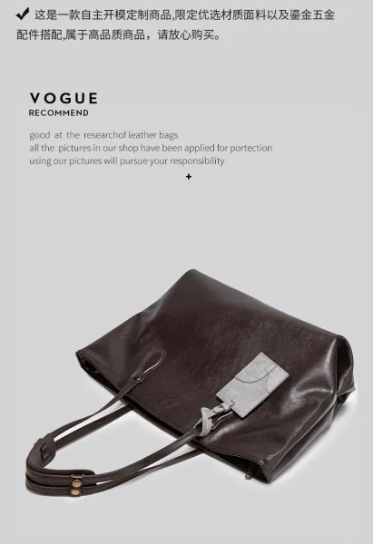 Design Tote Bag Black Leather-Effect Handbag - 7
