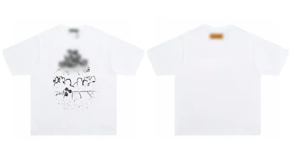 Louis Vuitton Graffiti Print White T-Shirt - 4