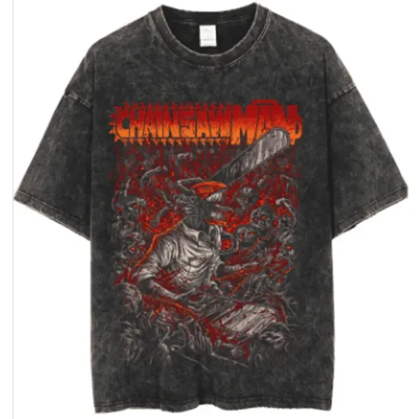 Hellstar Studios Unohara Acid Wash Black T-Shirt - 7