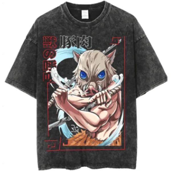 Hellstar Studios Unohara Acid Wash Black T-Shirt - 10