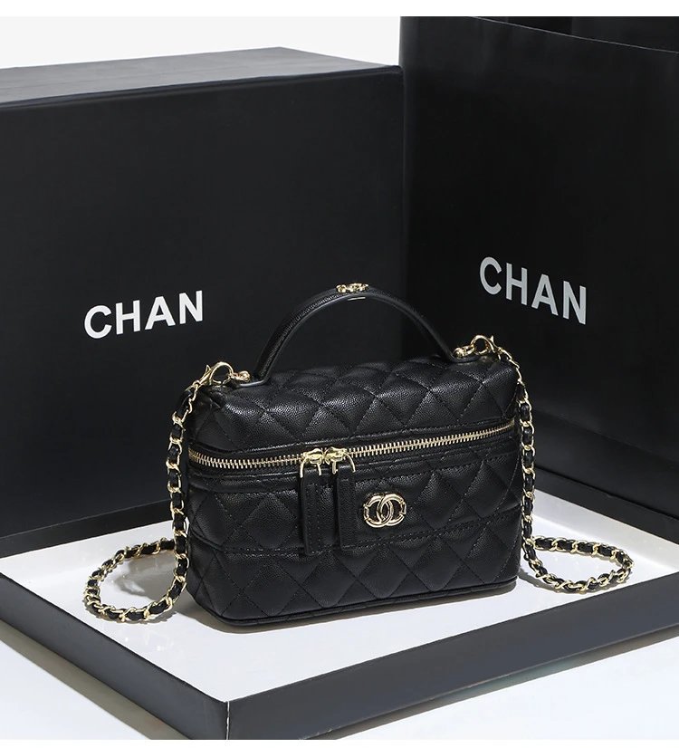 Chanel Mini Vanity Bag Pink Quilted Leather Handbag - 18
