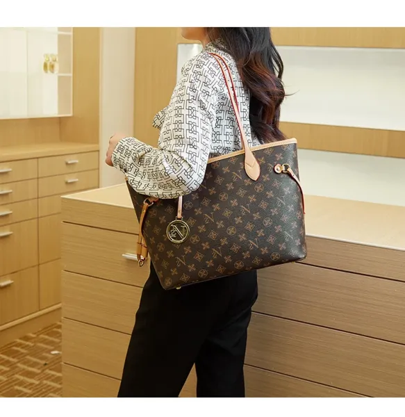 Louis Vuitton Neverfull Monogram Brown Tote Bag - 14