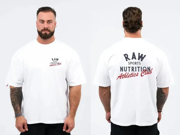 Design RAW Sports Nutrition Athletics Club White T-Shirt T-Shirts - 1